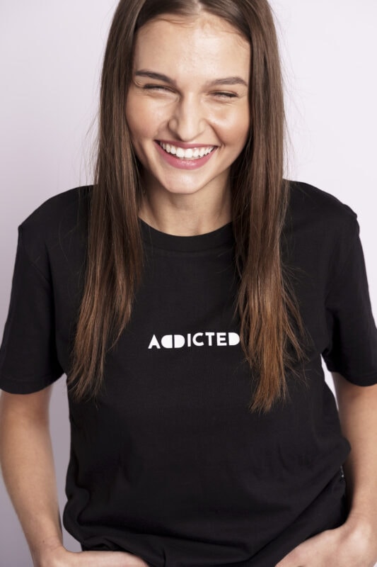 addicted t-shirt black