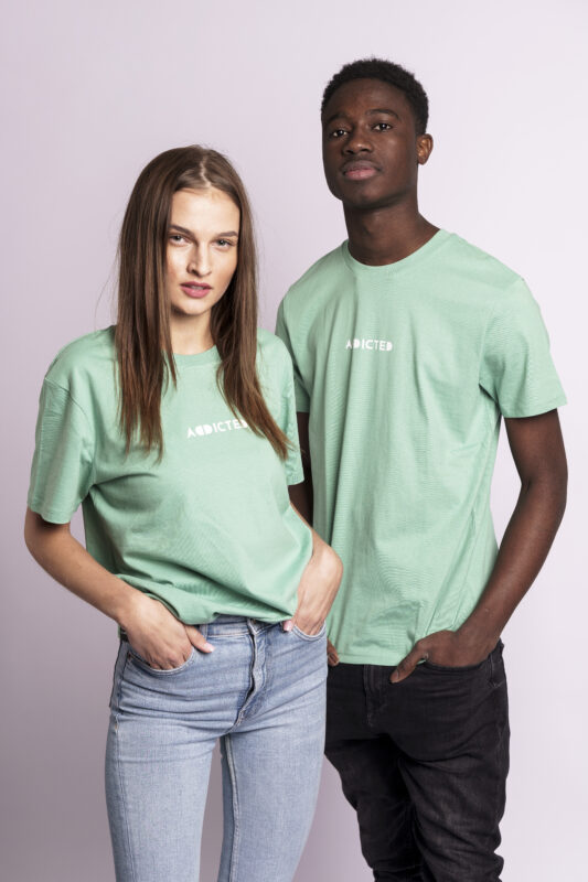 addicted t-shirt teal