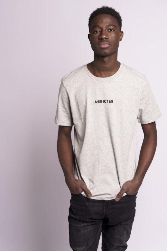 addicted t-shirt grey