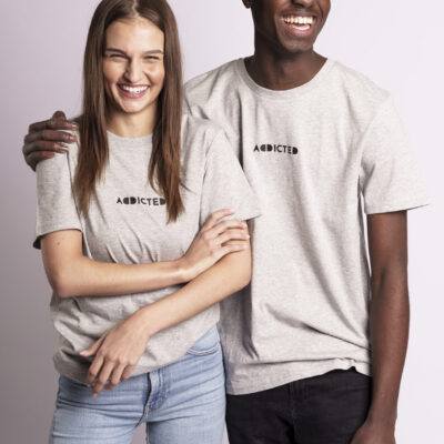 addicted t-shirt grey