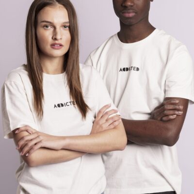 addicted t-shirt white