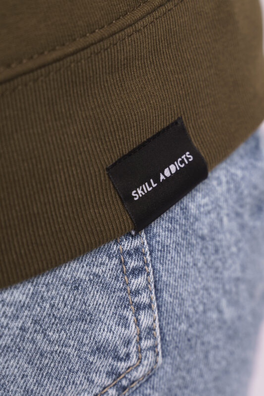 addicted hoodie olive