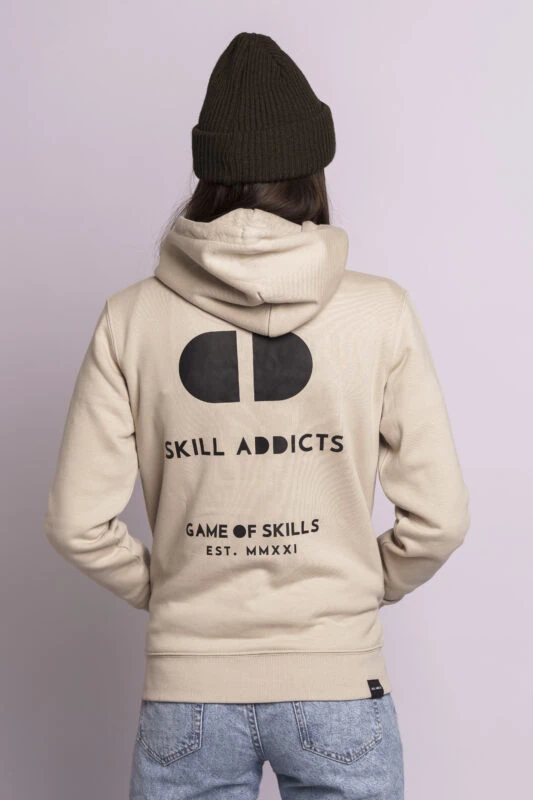 addicted hoodie beige