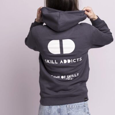 addicted hoodie grey