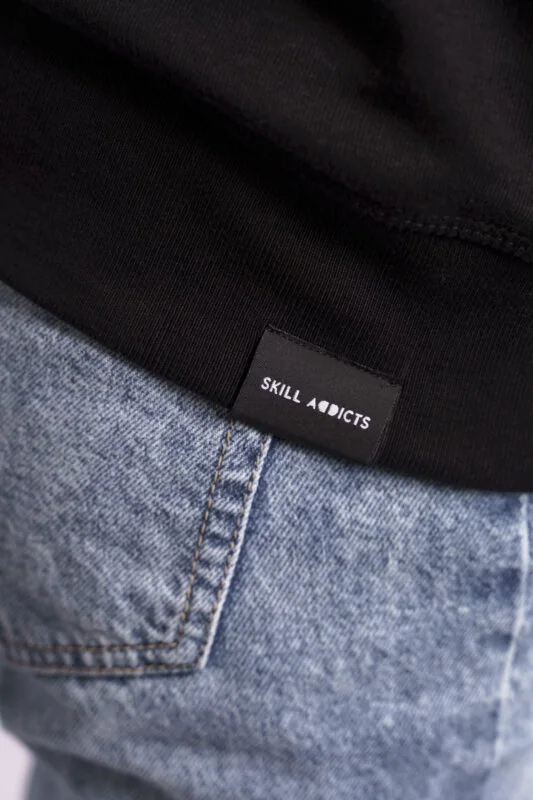 skill addicts pill zipper hoodie black