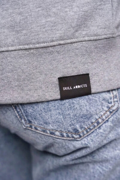 skilladdicts pill zipper hoodie grey