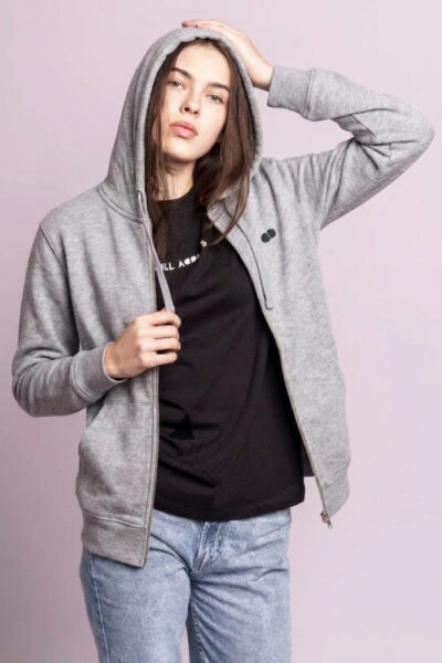 skilladdicts pill zipper hoodie grey