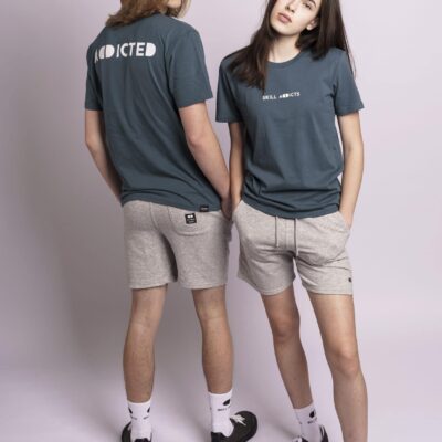 skill addicts pill shorts grey