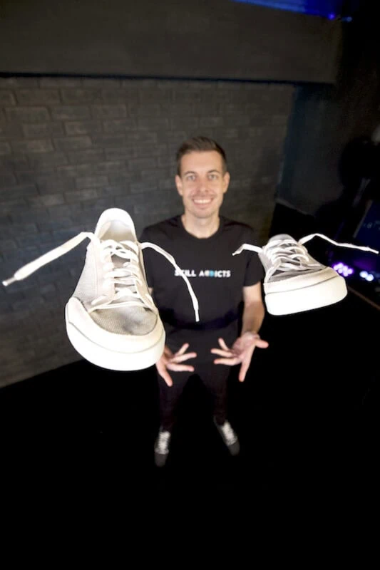 quantum shoes for hackysack footbag and freestyle football tricks