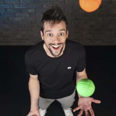 Set Of 3 Juggling Balls For Beginners & Pros - 2.4" Bean Bags With Storage Bag (Black & Orange)