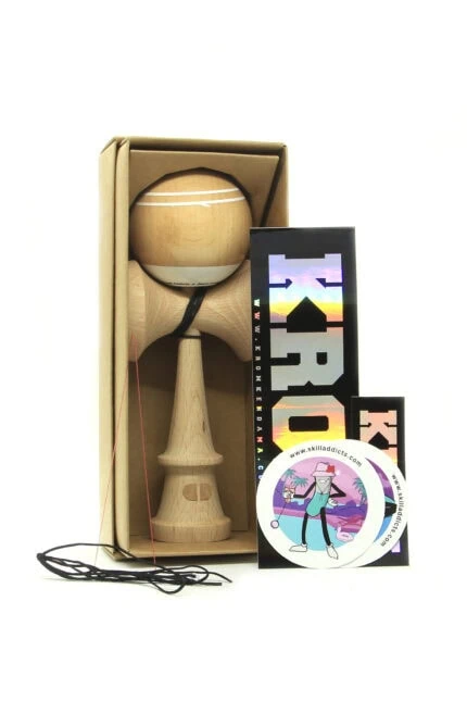 skilladdicts starter kendama clear raw wood, best kendama for beginners packaging