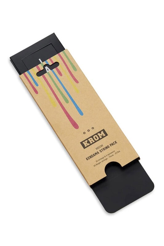 Krom Kendama String Pack – ten multi-color replacement strings with bearings and tool