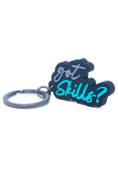 skilladdicts rubber keychain