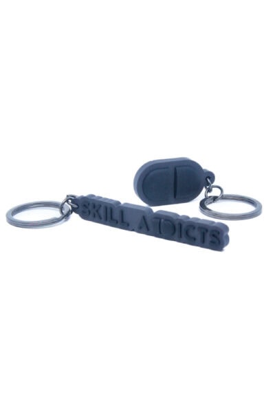 skilladdicts rubber keychain