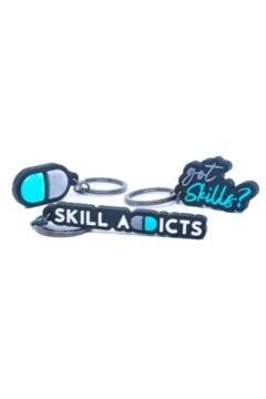 skilladdicts rubber keychain