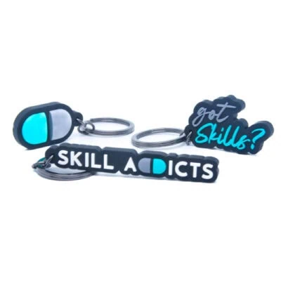 skilladdicts rubber keychain