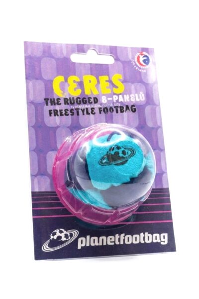 ceres hacky sack by planet footbag white blue