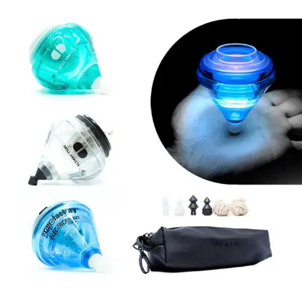 Complete Spin Top Set: three spin tops, parts kit and Multi Pouch