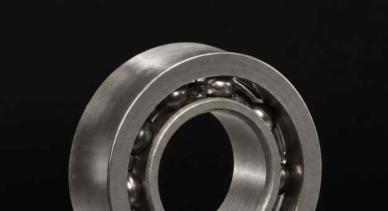 Close-up of the Concave Yoyo Ball Bearing on a black background