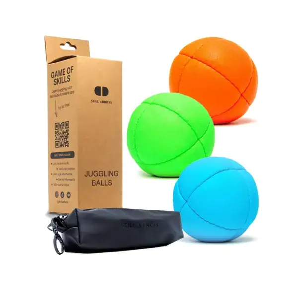 Infinity Juggling Balls Set: three balls, kraft box and Multi Pouch