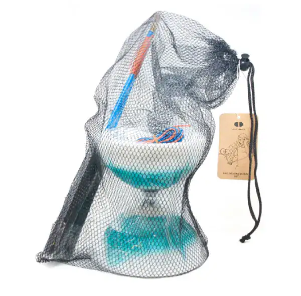 Starter Diabolo Set in its mesh bag: diabolo, sticks and tag