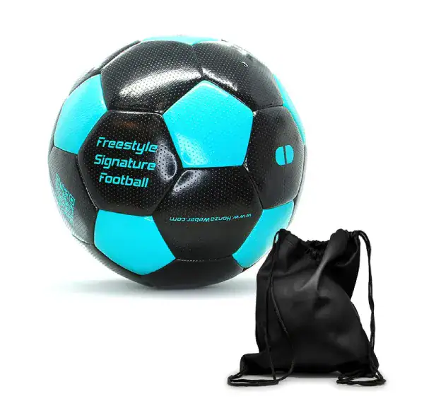 Starter Freestyle Football Set: black and teal ball with the Freestyle Bag