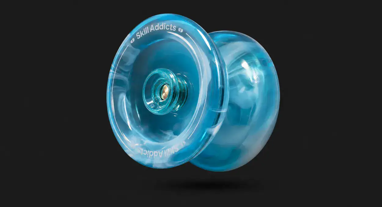 Blue Starter Yoyo on a dark background